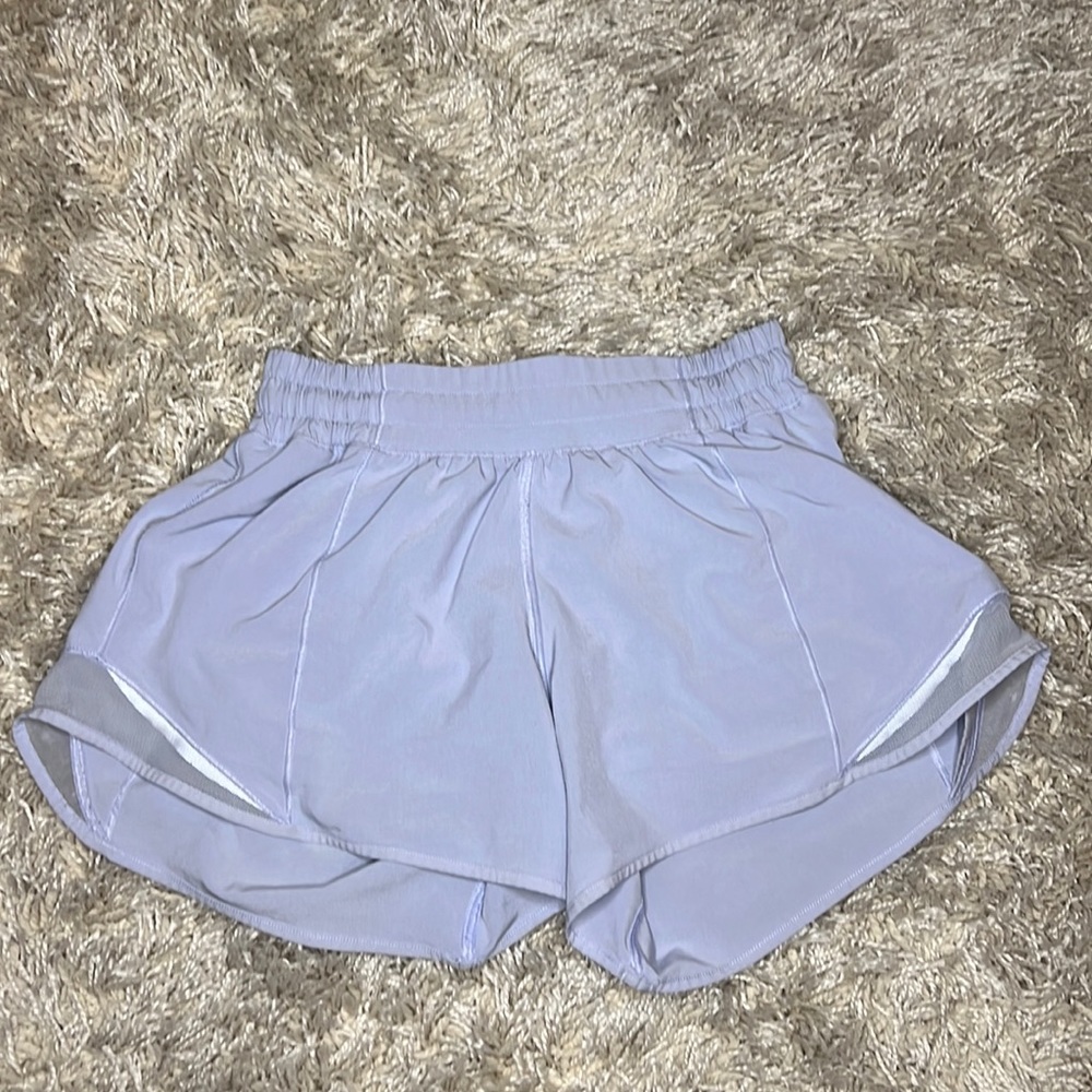 lululemon pastel blue hotty hot shorts
